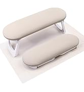 Subay Arm Rest for Nails Tech, Foldable PU Leather Nail Arm Rest for Acrylic Nails Cushion Hand H...