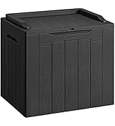 Devoko 30 Gallon Resin Deck Box Outdoor Indoor Waterproof Storage Box for Patio Furniture Pool Ac...