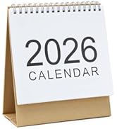 Mini Desk Calendar 2026, Small Desktop Calendar, Mini Standing Flip Academic Year Monthly Calenda...