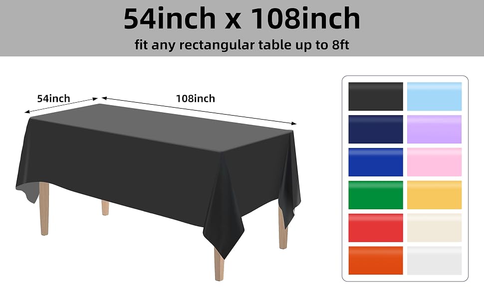 black tablecloth