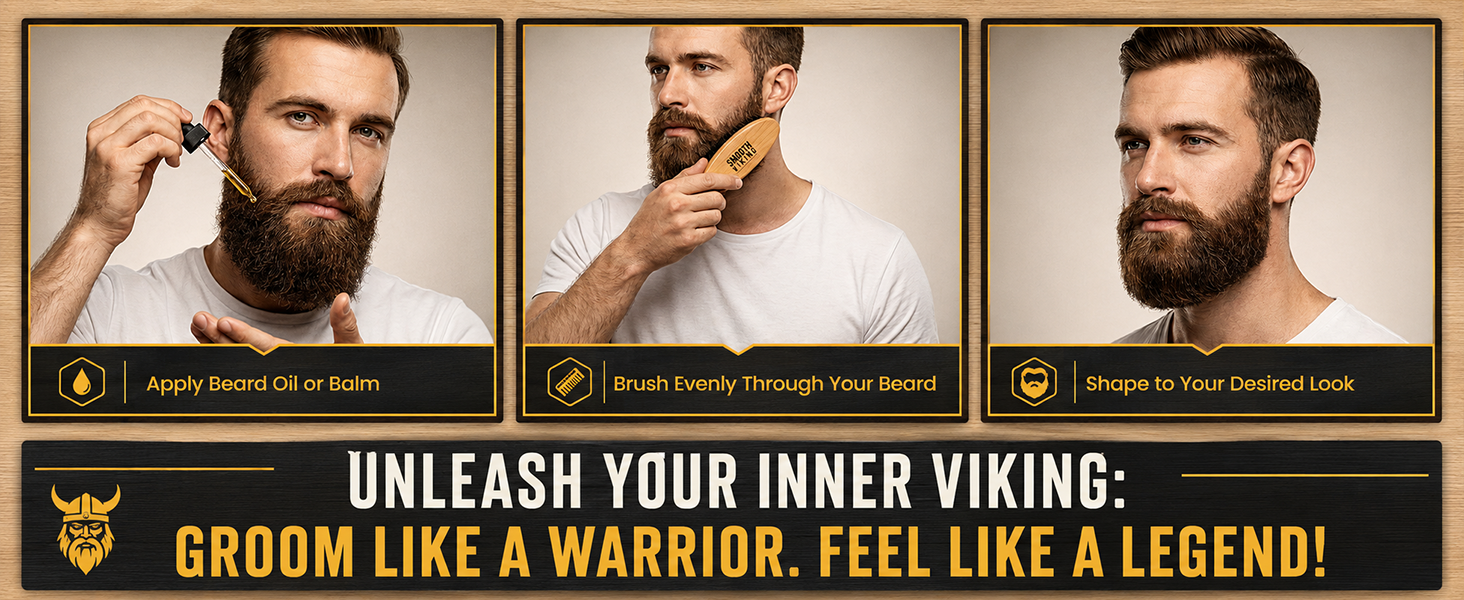 Beard Brush and Comb