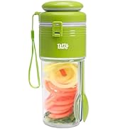 Tasty 2-in-1 Vegetable Spiralizer and Salad Container, 1-Pc, Green