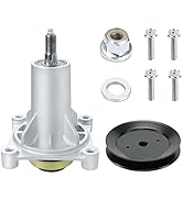 ILONPA Spindle Assembly with 195945 197473 Pulley&amp;Mounting Bolts for Husqvarna 192870, 532187281,...