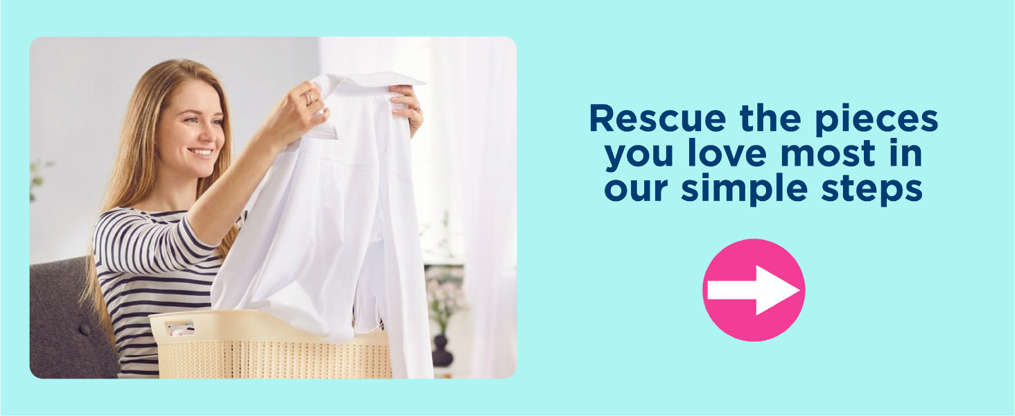 Carbona stain remover helps restore clothing by removing tough stains in simple steps