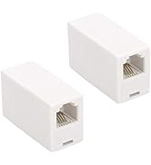 Uvital RJ11 6P4C Inline Coupler, Modular Female to Female Straight Telephone Extension Cable Cord...