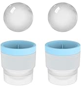DAPOWER Ice Ball Maker Mold - Set of 2, Round Ice Cube Mold, 2.4 Inch Sphere Ice Cubes for Whiske...
