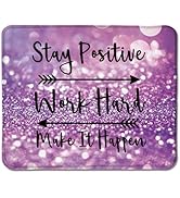 Foritho Inspirational Mouse Pad, Stay Positive Work Hard Make It Happen Motivational Positive Pur...