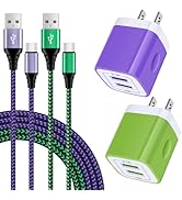 USB Type C Charger Dual Port Samsung Wall Charger Plug Fast Charging Block with 2Pack 6Ft C Cord ...