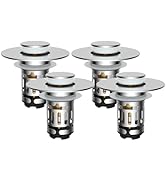 Hibbent 4 Pack Upgraded 3 in 1 Bathroom Sink Drain Strainer, Universal Pop Up Stopper with Remova...