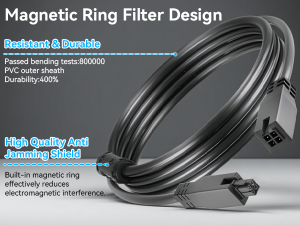 Text reads 'Magnetic Ring Filter Design' Product demonstration showing magnetic attachment system with technical specifications.