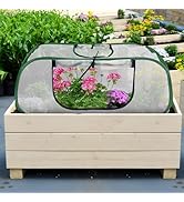 Raised Garden Bed Cover,Garden Row Plants Cover Accelerator, 45" L x 22" W x 16" H Greenhouse Cov...