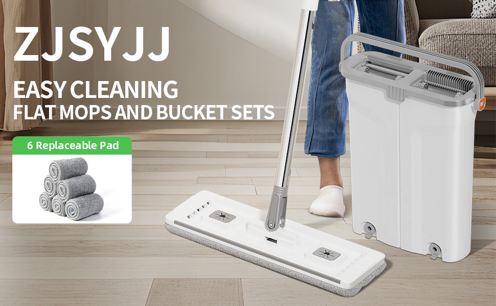 easy cleaning flat mops and bucket sets