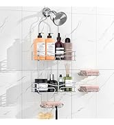 DAOYA Shower Caddy Hanging - 3 Tier Over The Shower Head Caddy Anti-Swing Rustproof, Bathroom Rac...
