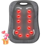 CooCoCo 14"×19" Shiatsu Back Massager with Heat, Gifts for Him Dad, Portable Massage Chair Pad, B...