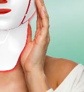 Red Light Therapy Mask for Face and Neck, Cordless Rechargeable Face Mask with Built-in Battery, ...