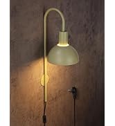 TORCHSTAR Metal Plug-in Wall Sconce, Wall Lamp with Plug in Cord, Indoor Wall Decor Light, E26 Ba...