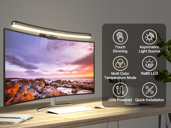 Curved Computer Monitor Lamp