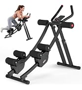 RELIFE REBUILD YOUR LIFE Dual Track Ab Machine, Foldable Abdominal Workout Trainer, Independent A...