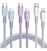 USB c to Lightning Cable 6ft 3Pack Apple MFi Certified Fast iPhone Charger USB C Tangle Free Type...