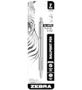 zebra pen F-701 stainless steel ballpoint pen in packaging, 1 pack