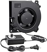 Wderair 120mm x 32mm Big Airflow Radial Centrifugal Blower Fan 12V with AC 110v 220v Variable Spe...