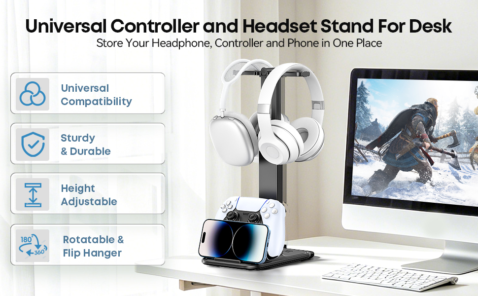 Gaming Controller and Headphone Stand
