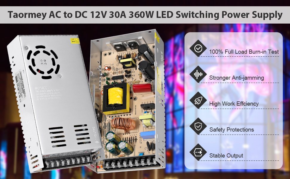 12v 30a ac to dc power supply adapter