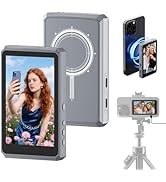 Vlog Selfie Monitor Screen for Phone, Wireless Magnetic Back Camera Monitor for iPhone Android, S...