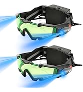 Wokyo 2 Pack Spy Night Vision Goggles with Flip-Out LED Lights, Spy Gear Adjustable LED Night Gre...