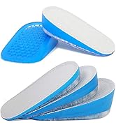 Ailaka 1 Pair Gel Height Increase Insoles, Shock Absorption Heel Cushion Pads, Height Lift Shoes ...