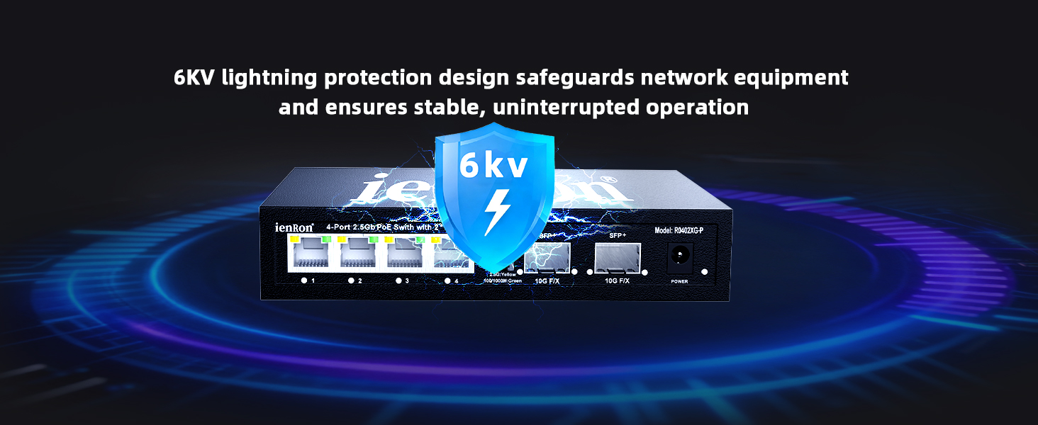 full metal case and falenss design, 6kv lightning protection