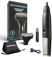 FREIOWEEI 2026 New Upgrade Men's Nose and Ear Trimmer with LED Display – Rechargeable Nose Hair T...