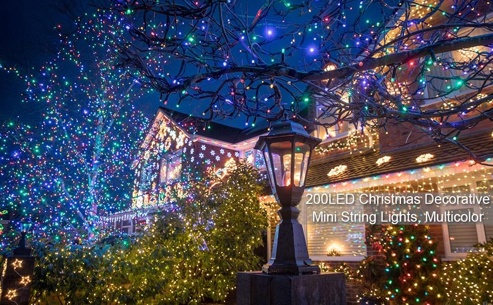 200LED Christmas Decorative Mini String Lights, Multicolor
