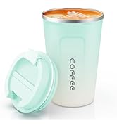 CS COSDDI 12 oz Stainless Steel Vacuum Insulated Tumbler - Coffee Travel Mug Spill Proof with Lid...