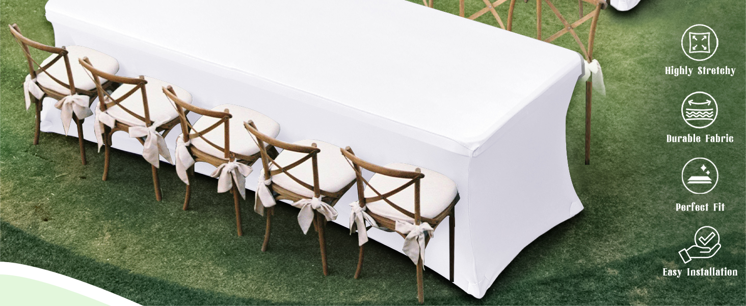 spring outdoor spandex fitable table cloth for rectangle tables