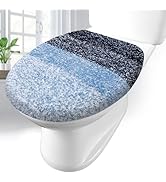 Arotive Soft Microfiber Bathroom Toilet Lid Cover, Machine Washable Seat Covers, 17.5 x 15, Stays...