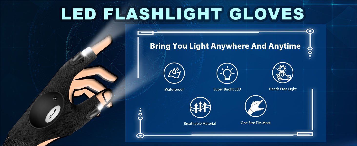 LED GLASHLIGHT GLOVES