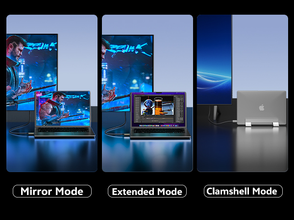 multiple mode, mirror extend clamshell