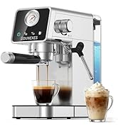 Rounexes 20 Bar Espresso Machine, Semi-Automatic Espresso Machine with Milk Frother, Compact Espr...