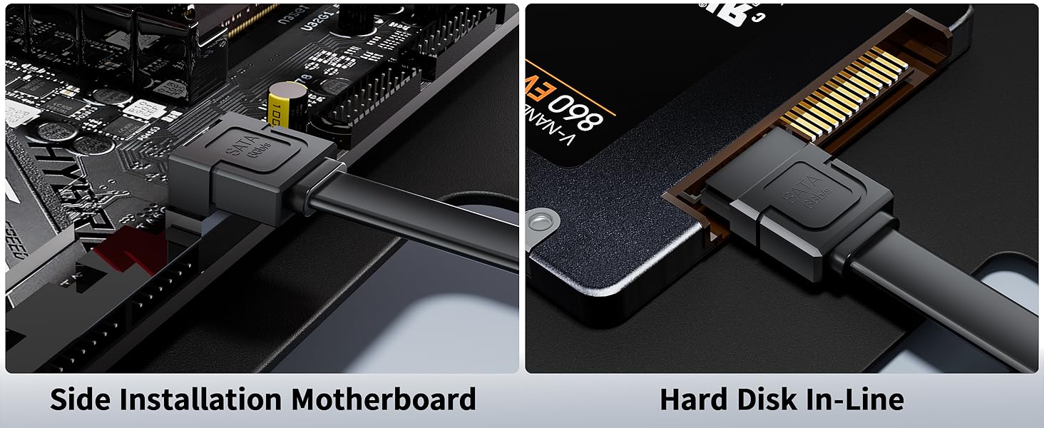 SATA III (6 Gbit/s) Straight Data Cable with Locking Latch for HDD/SSD/CD and DVD Drives