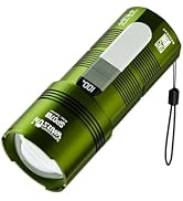 WARSUN Rechargeable LED Flashlight – 2000 Lumens, 6000mAh, Zoomable Torch with Handy Side Light, ...