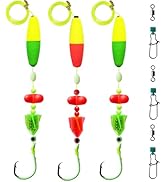 Bombite Catfish Rigs Catfish Rig,Catfish Floats with Rattles 6/0 8/0 10/0 Circle Hooks Santee Rig...