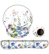 Lauspuck Keyboard Wrist Rest, Ergonomic Mouse Pad Wrist Support, Memory Foam Wrist Rest, Anti-Sli...