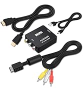 COMeap PS2 AV Cable, AV to RCA Cord Compatible with PlayStation 1/ PS2/ PS2 Slim/PSX/ PS3 Slim Co...