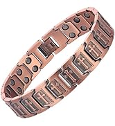 MagEnergy Copper Bracelet for Men, Cross Copper Magnetic Bracelet with Ultra Strength Magnets, Ad...