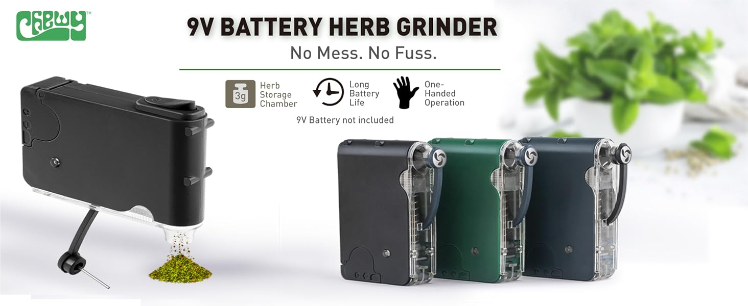 Mamba Herb Grinder Battery Powered Automatic Electric Herb Grinder, Spice Grinder