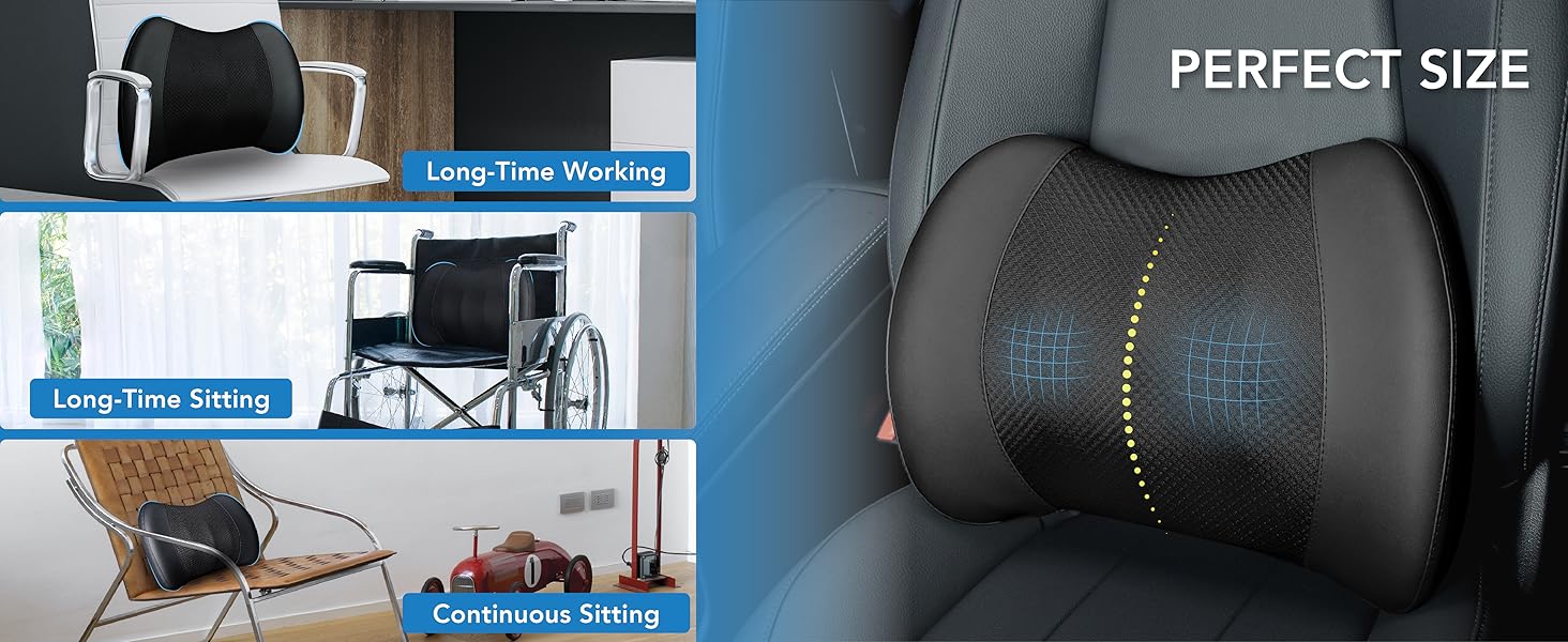 lumbar support - Ergonomic design solves the space issue between the back and chairs