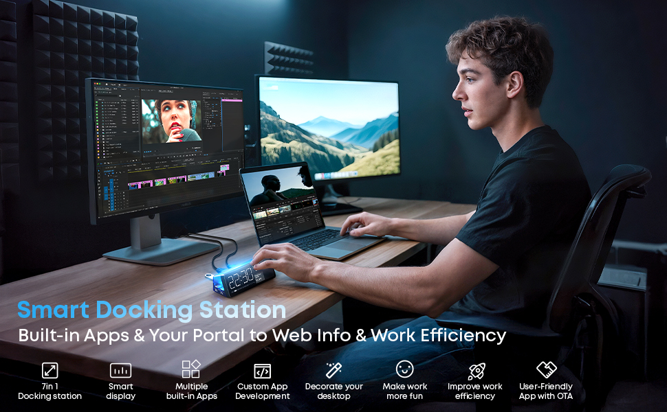 Laptop Docking Station with Screen &amp;amp; Built-in Apps
