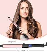 Curling Wand, 25mm Ceramic Hair Curler Wand with Adjustable Temperature for Long &amp; Medium Hair, P...