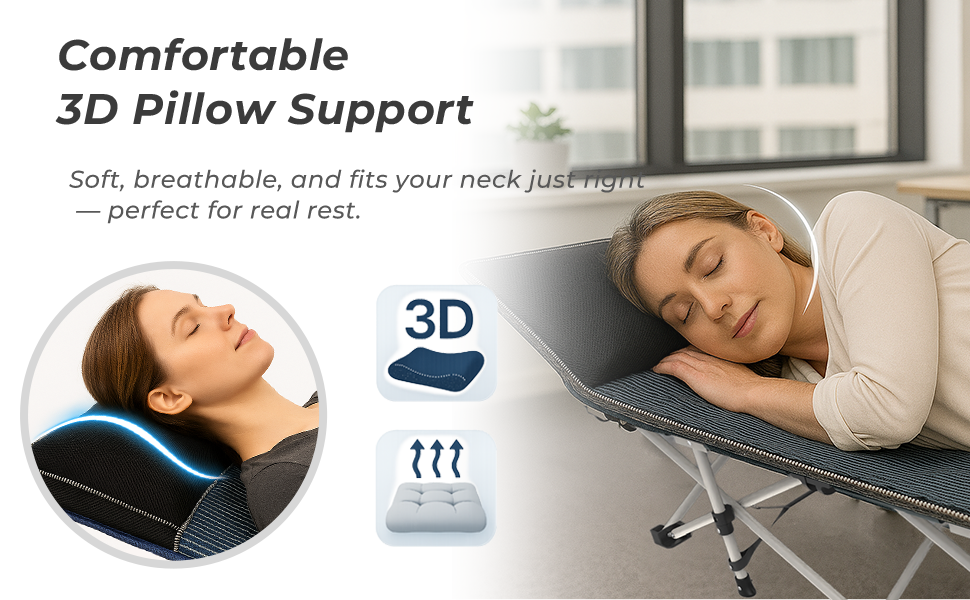 Ergonomic Integrated 3D Headrest